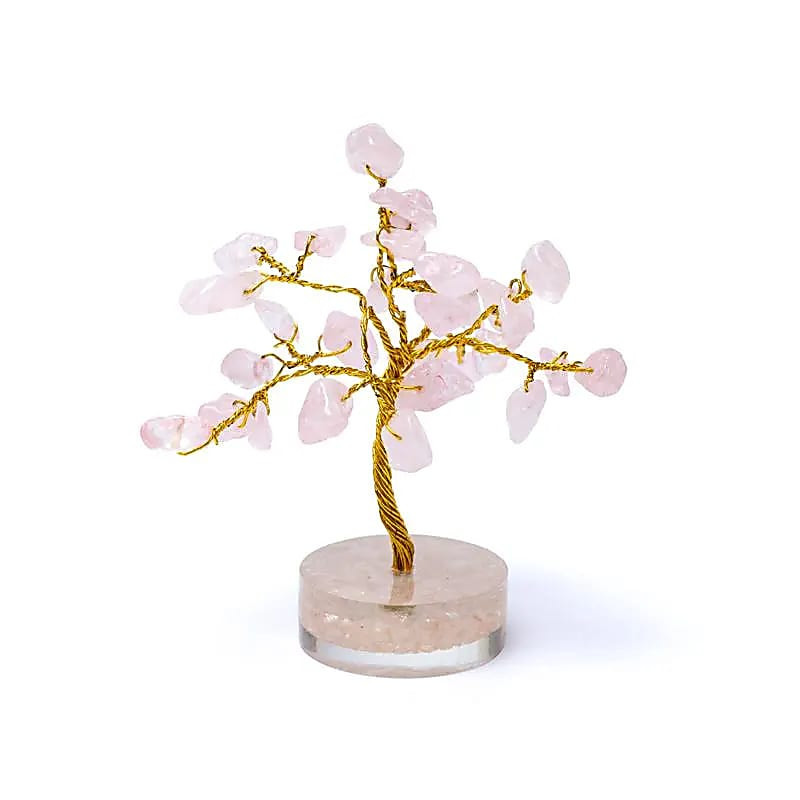 Small rose quartz tree