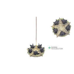 Incense holder “Cats and Pentagram”