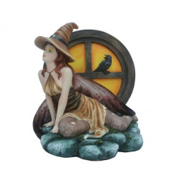 Golden Witch with Raven