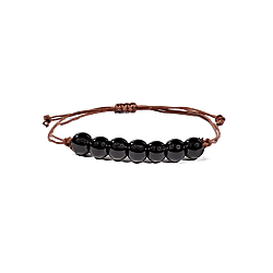 Pulsera ajustable de turmalina negra