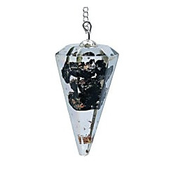 Pendulo de orgonita de turmalina negra