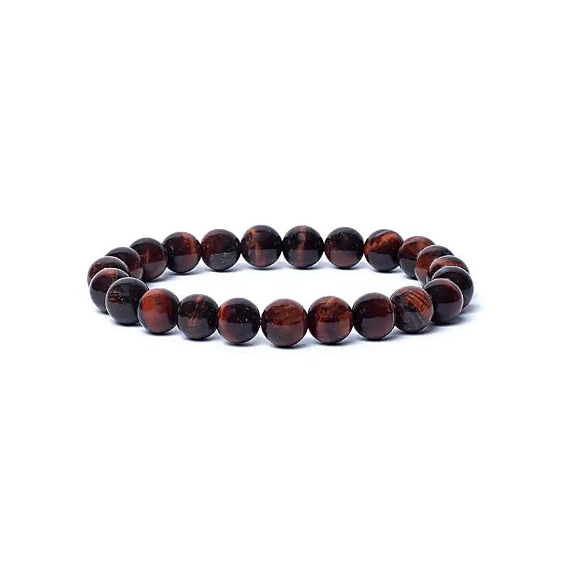 8mm Tiger's Eye (Red Tiger's Eye) Ball Bracelet