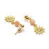 Sunstone earrings with golden sun