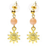 Sunstone earrings with golden sun