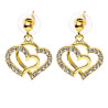 Pendientes de corazón dorados