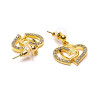 Gold heart earrings