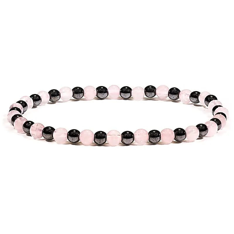 Rose Quartz and Hematite Bracelet