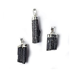 Large Raw Tourmaline Gem Pendant