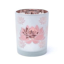 Loto ground/metallic candle holder