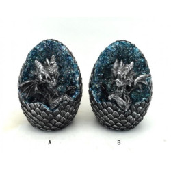 Dragon Egg with silver crystals