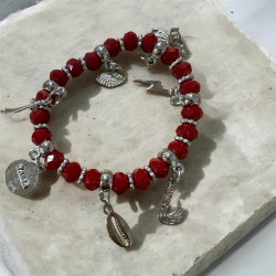 Pulseira de Iansã Vermelha com Berloques | Raiza