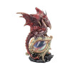 Dragón Rojo con Ojo Luminoso en Resina | RAIZA