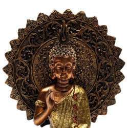 Buda Tranquilizador com aura e trono
