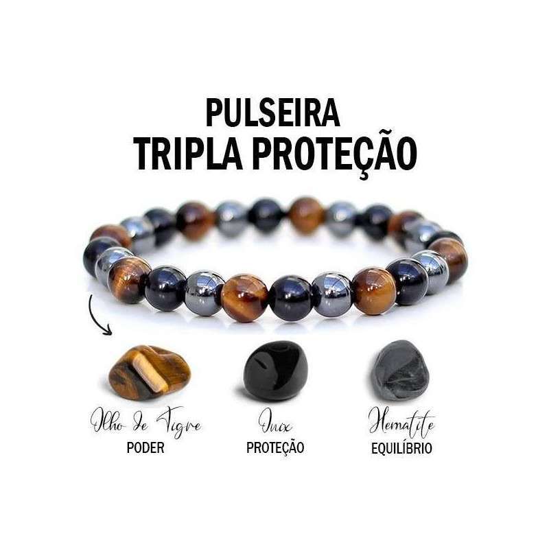 Pulseira Tripla Proteção - 10 mm