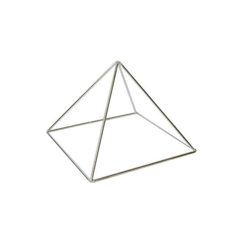 Pirámide de Energía 15 cm Plateado