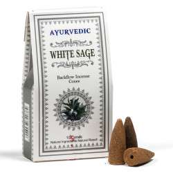 White Salvia Backflow Incense Cones