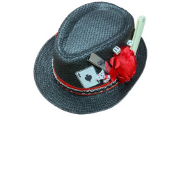 Black Hat with razors, dice and deck of cards (CH06)